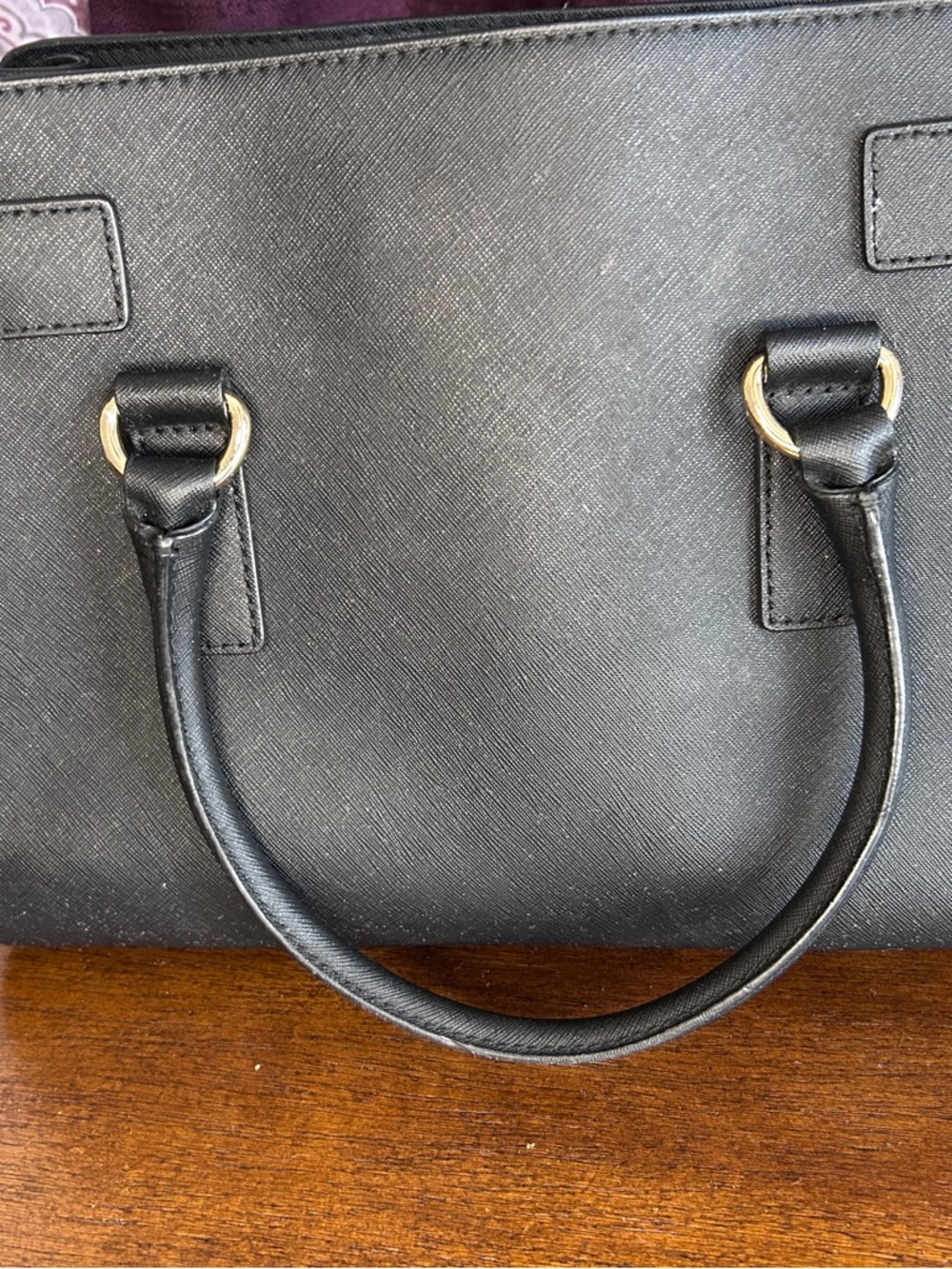 Michael Kors Hamilton Satchel Black Leather | Gold Lock | - Picture 5 of 16